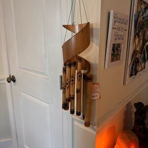 Elegant Brown Bamboo Wind Chime